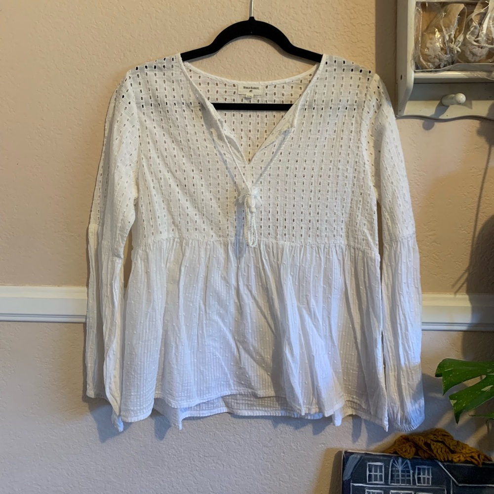White Eyelet Women's Top 100% cotton
